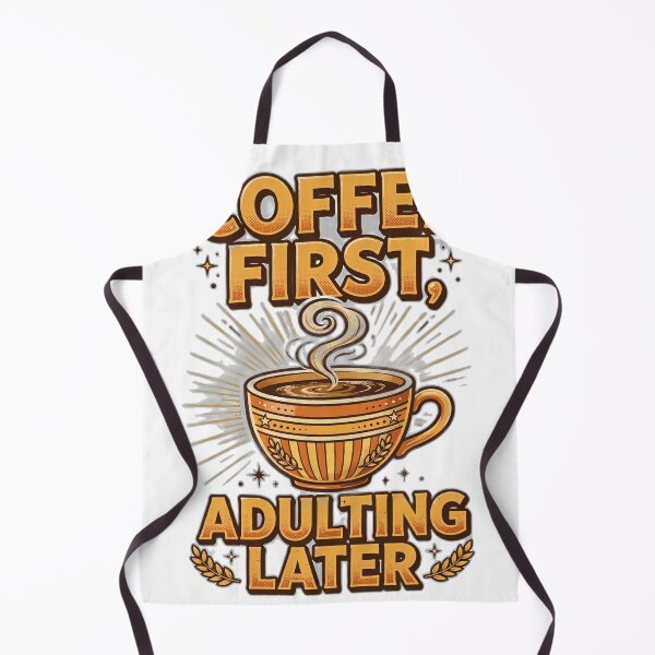 Item preview, Coffee First, Adulting Later - Funny Coffee Quote designed and sold by Visual Dept..