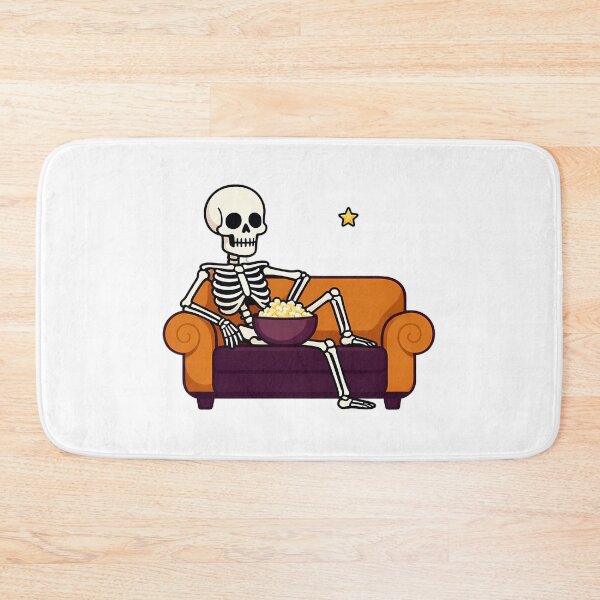 Item preview, Skeleton Relaxing With Popcorn Bowl designed and sold by Shop of Wonders.