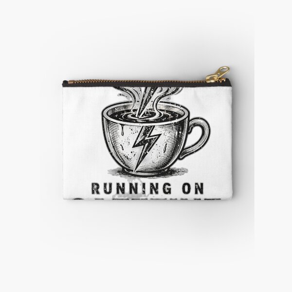 Item preview, Running on Caffeine & Bad Decisions - Funny Quote designed and sold by Visual Dept..