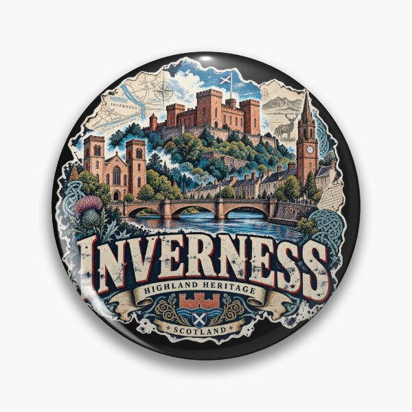 Item preview,  Inverness Highland Heritage – Distressed Scottish City Art designed and sold by URBIVO.