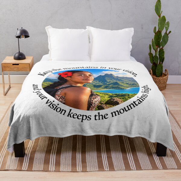 Item preview, Polynesian Vision Proverb - Keep the mountains in your vision | Pacific Art designed and sold by ShakaLife.org.