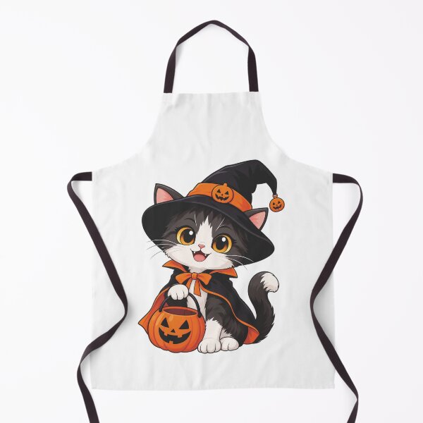 Item preview, Cute Halloween Witch Cat Trick Or Treat Pumpkin Basket designed and sold by asep edward.