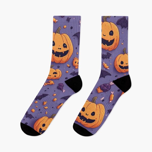 Item preview, Purple Halloween Pumpkin Bat and Candy Seamless Pattern designed and sold by Digital Design Art.