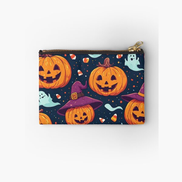 Item preview, Halloween Pumpkin Ghost and Witch Hat Pattern designed and sold by Digital Design Art.