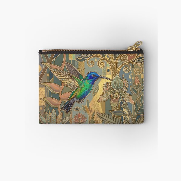 Item preview, Omniscient Flora and The Cyanophaia Bicolor: Art Nouveau Hummingbird designed and sold by FreiherrPK.