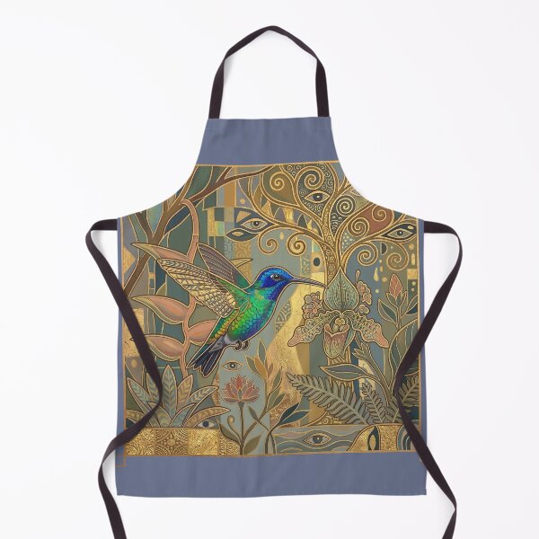 Item preview, Omniscient Flora and The Cyanophaia Bicolor: Art Nouveau Hummingbird designed and sold by FreiherrPK.