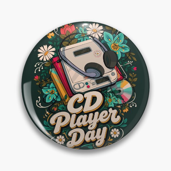 Item preview, CD Player Day – Retro Music & Floral Vintage Design designed and sold by digijob.