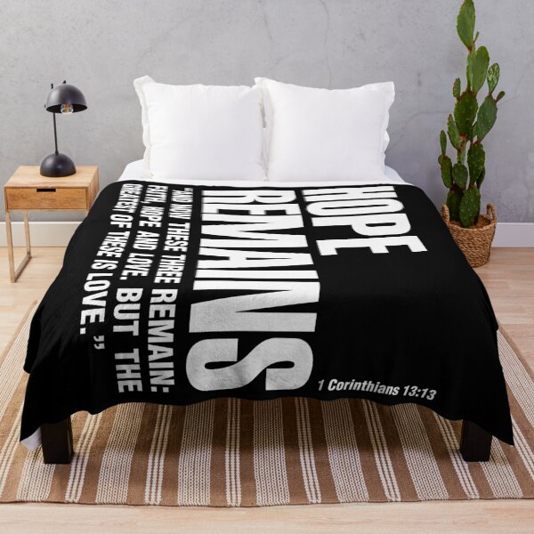 Item preview, Hope Remains 1 Corinthians 13 13 Bold Christian Streetwear Typography designed and sold by melohdc.