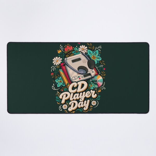 Item preview, CD Player Day – Retro Music & Floral Vintage Design designed and sold by digijob.