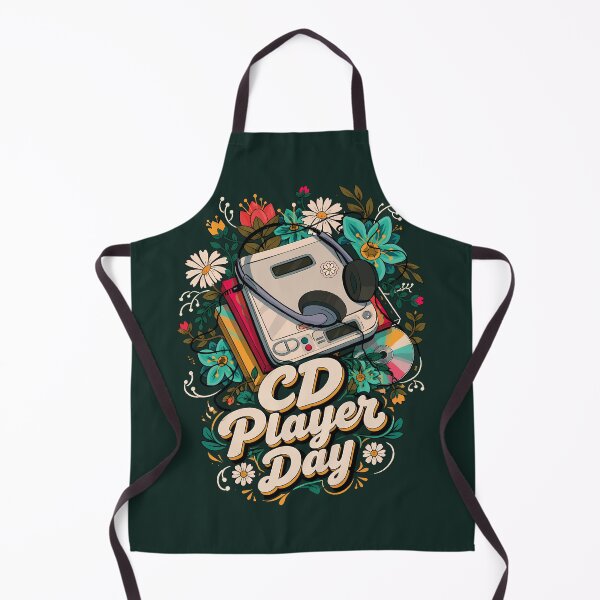 Item preview, CD Player Day – Retro Music & Floral Vintage Design designed and sold by digijob.