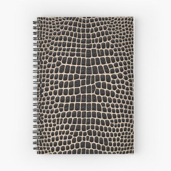 Item preview, Premium black crocodile leather with light beige scale outlines designed and sold by FASLab.