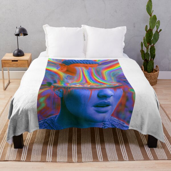 Item preview, Rainbow Tears Streaming From The Buddha Into A Blue Face designed and sold by MongLongStudio.