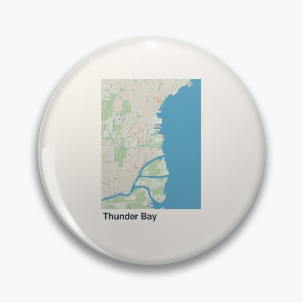 Artikelvorschau, Minimalistische Kartenkunst für Thunder Bay entworfen und verkauft von MapsNerd.