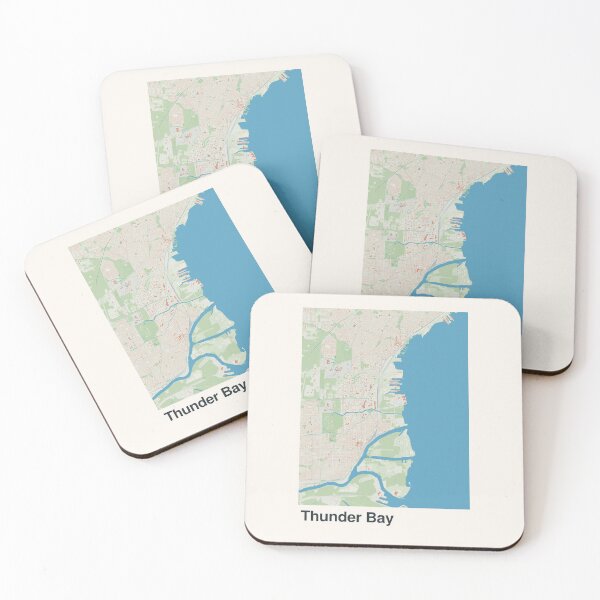 Item preview, Thunder Bay Minimalistic Map Art designed and sold by MapsNerd.
