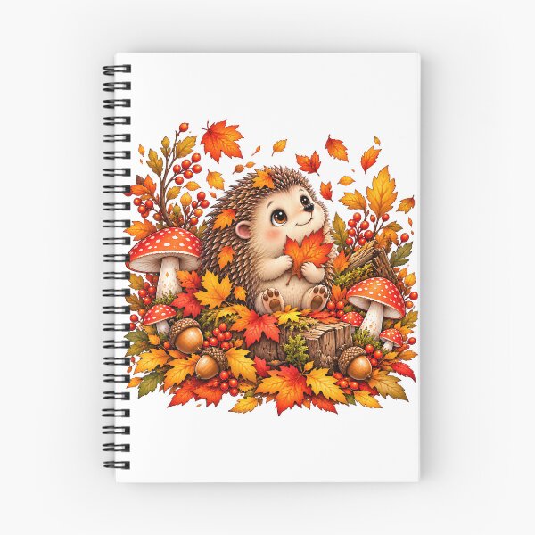 Item preview, Little Autumn Hedgehog – Colorful Forest Magic designed and sold by LosthopeCreations.