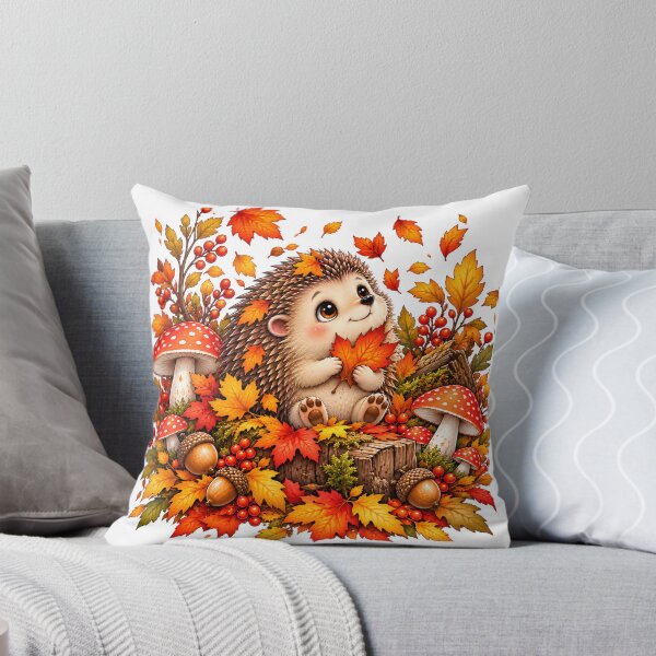 Item preview, Little Autumn Hedgehog – Colorful Forest Magic designed and sold by LosthopeCreations.