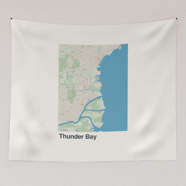 Item preview, Thunder Bay Minimalistic Map Art designed and sold by MapsNerd.