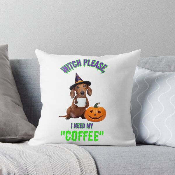Item preview, Cute Dachshund Halloween Witch Coffee Mug Comic Style designed and sold by Coffeefree593.