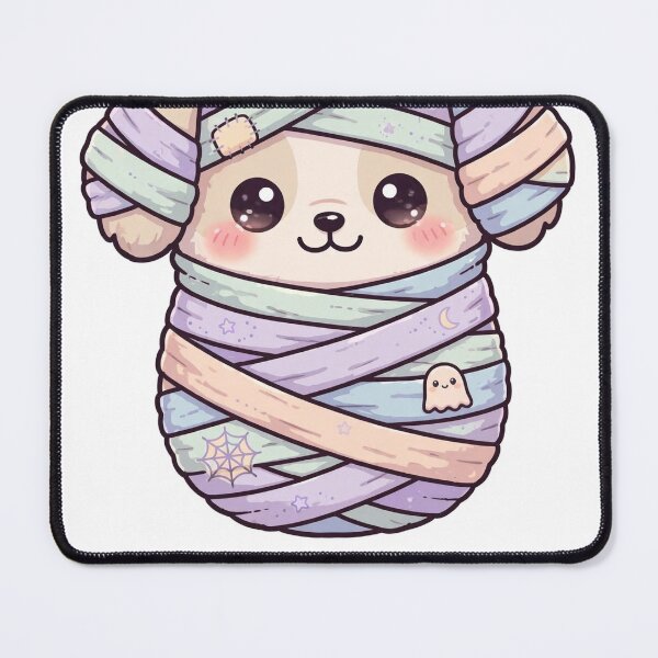 Item preview, Wrapped Up in Spooky Season - Mummy Puppy Halloween designed and sold by Visual Dept..