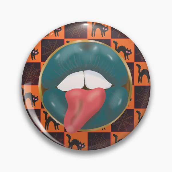 Item preview, Labios Rebeldes Pop Art – Bloques de Halloween Labios Turquesa designed and sold by GoldenRebels.