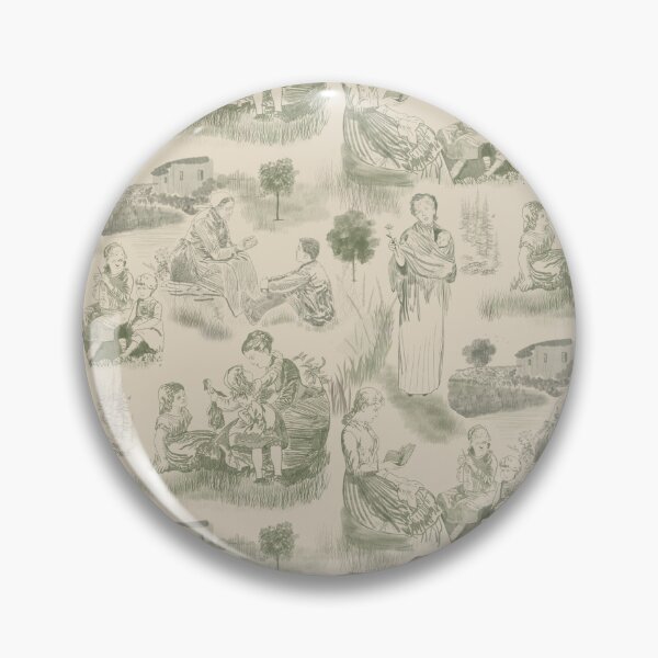 Item preview, Modern Motherhood Toile de Jouy in Sage Green and Cream designed and sold by The Flying Bunny Studio.
