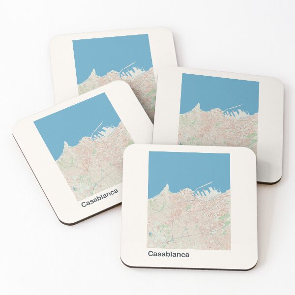Item preview, Casablanca Minimalistic Map Art designed and sold by MapsNerd.