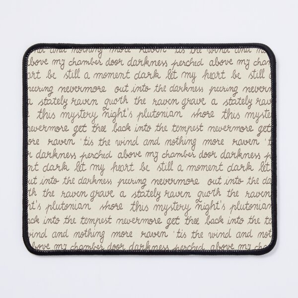 Item preview, Nevermore Hand Lettered Poe Poem Pattern designed and sold by Ema Tudose.