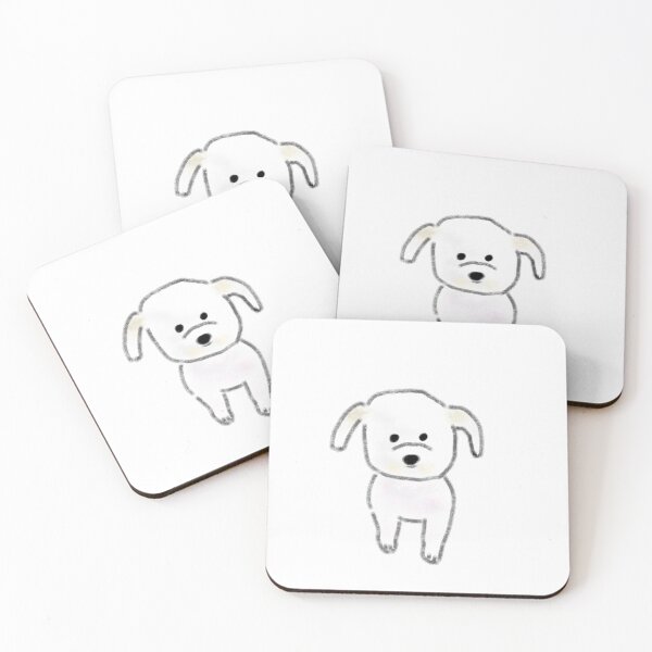 Item preview, Simple Hand Drawn White Puppy designed and sold by raun.draw.