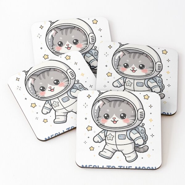 Item preview, Meow to the Moon - Funny Cat Astronaut Space Pun designed and sold by Visual Dept..