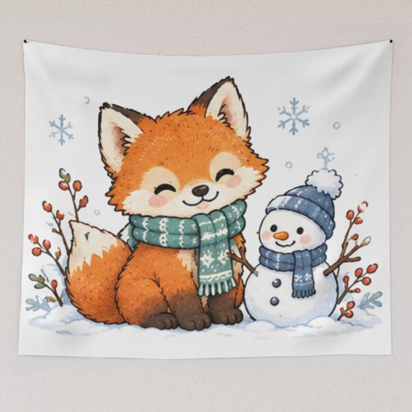 Item preview, Cute Winter Fox designed and sold by MellowMunchkins.