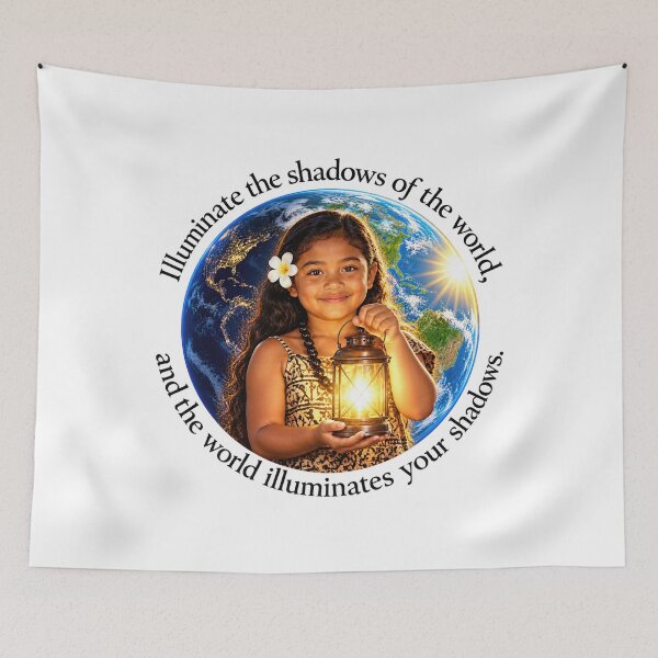 Item preview, Polynesian Resilience Proverb - Illuminate the shadows of the world | Pacific Art designed and sold by ShakaLife.org.