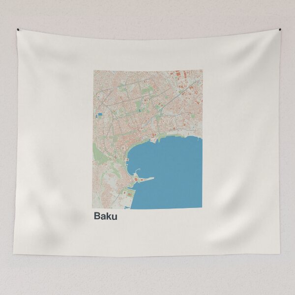 Item preview, Baku Minimalistic Map Art designed and sold by MapsNerd.