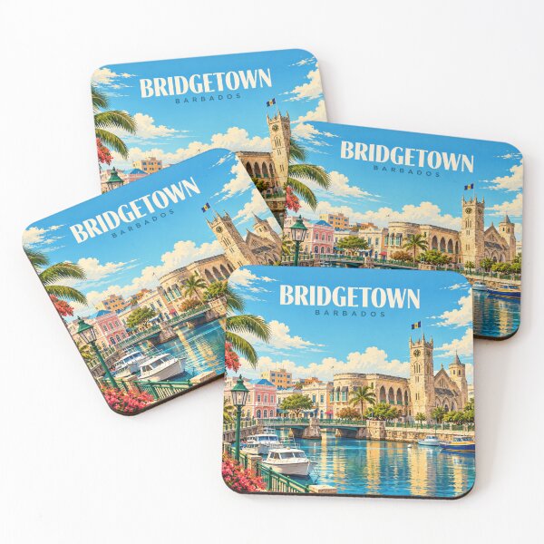 Item preview, Bridgetown Vintage Barbadian City Art designed and sold by MichaeIRellov.