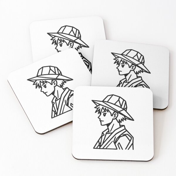 Item preview, Minimalist Anime Boy - Straw Hat Silhouette designed and sold by UrbanCoo.