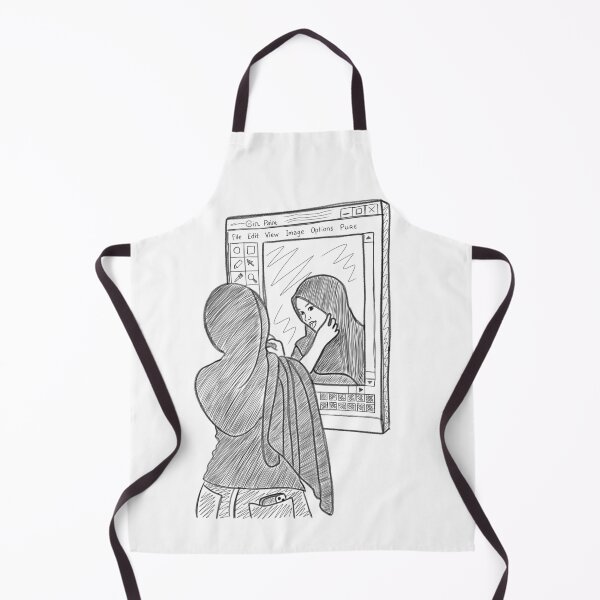 Item preview, Sketch girl mirror  designed and sold by YOUNG DREAM STORE.
