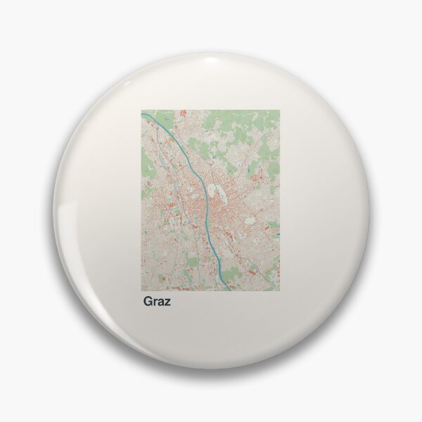 Artikelvorschau, Minimalistische Kartenkunst von Graz entworfen und verkauft von MapsNerd.