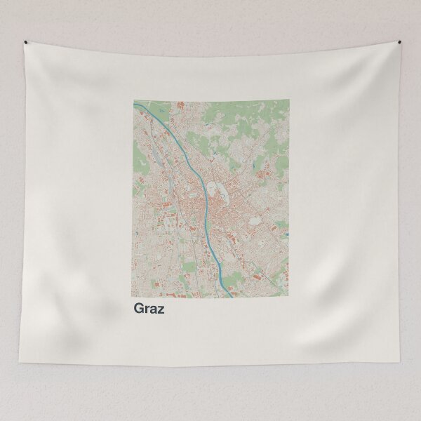 Item preview, Graz Minimalistic Map Art designed and sold by MapsNerd.