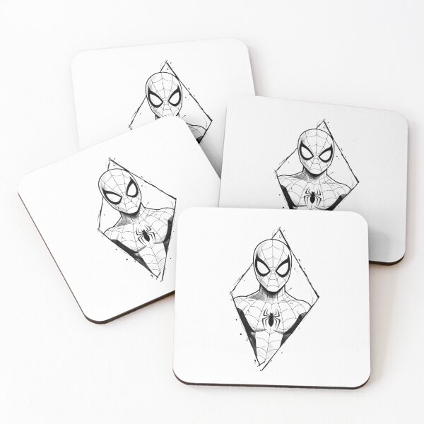 Item preview, Spider Hero Diamond Frame - Black and White Sketch Art designed and sold by UrbanCoo.