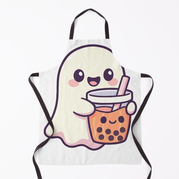 Item preview, Sweet Ghost with Pumpkin Bubble Tea Halloween designed and sold by niedi18.