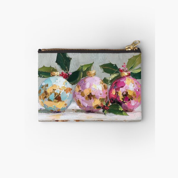Item preview, Textured Pastel Christmas Ornaments with Gold Leaf designed and sold by colorful-white.