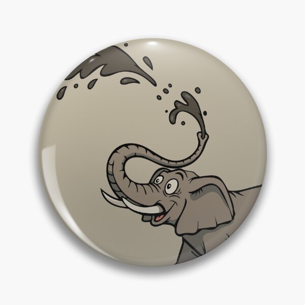 Aperçu de l'œuvre Éléphant de dessin animé fantaisiste qui lance de la boue créée et vendue par vivendulies.