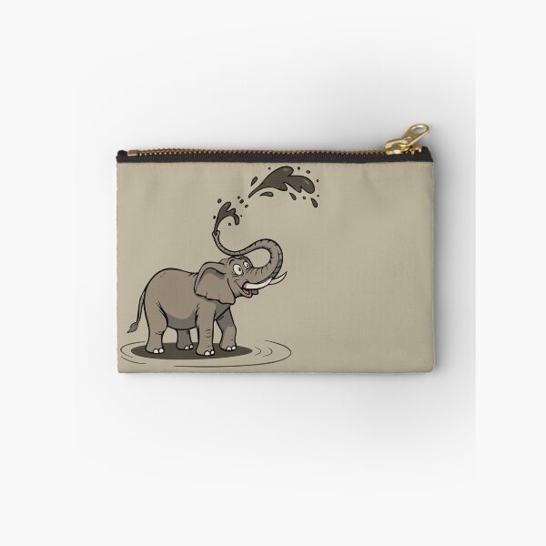 Item preview, Whimsical Mud Slinging Cartoon Elephant  designed and sold by vivendulies.