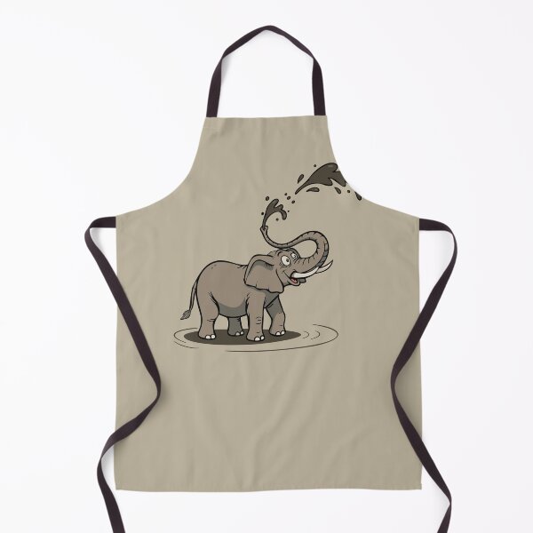 Item preview, Whimsical Mud Slinging Cartoon Elephant  designed and sold by vivendulies.