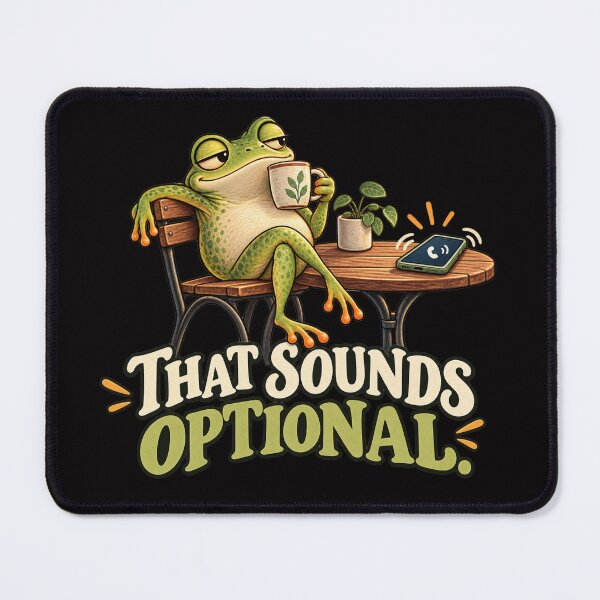 Item preview, That Sounds Optional – Funny Frog Ignoring the Phone designed and sold by Tadeusz1.