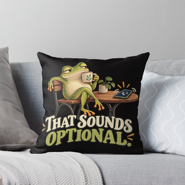 Item preview, That Sounds Optional – Funny Frog Ignoring the Phone designed and sold by Tadeusz1.