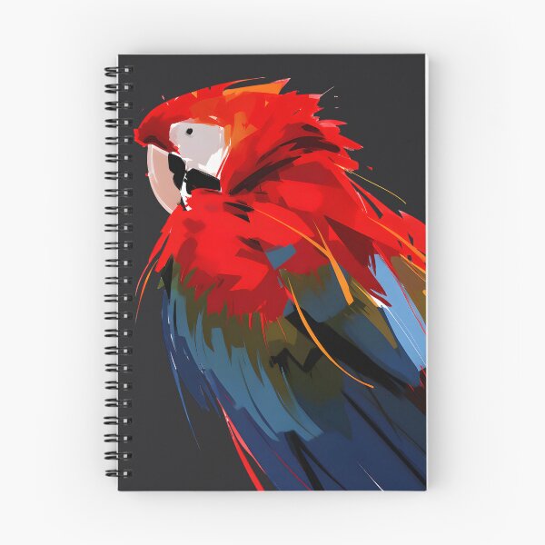 Item preview, Expressive Abstract Scarlet Macaw Parrot Modern Wildlife Art designed and sold by VibeShift Studio.