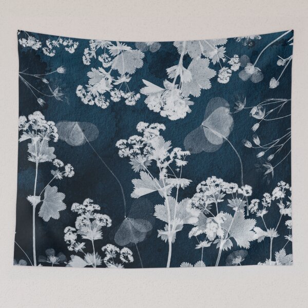 Item preview, Wildflowers Botanical Cyanotype designed and sold by Elżbieta  Kaps.