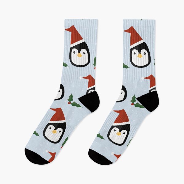 Item preview, Christmas penguins on blue designed and sold by reneesillus.