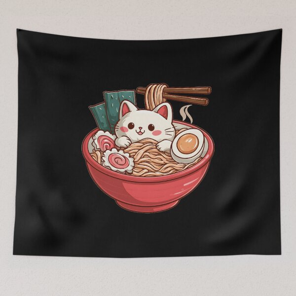 Item preview, Ramen kitty, Kawaii Cat designed and sold by NovaBlossomCo.