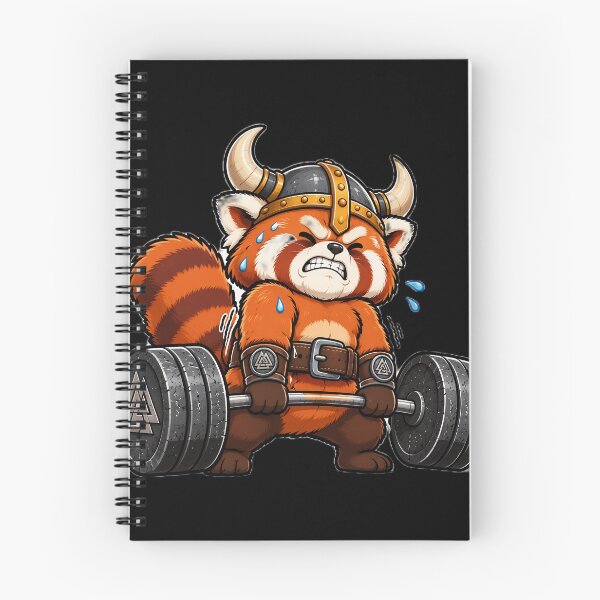 Item preview, Cute Red Panda Viking Gym Heavy Lifting designed and sold by ValhallaHub.